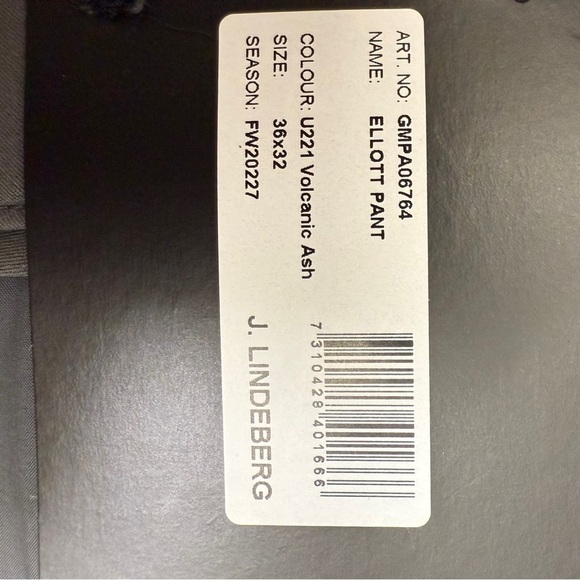 J.Lindeberg Men's Size 36x 32 Volcanic Ash Ellott Pant - Picture 12 of 14